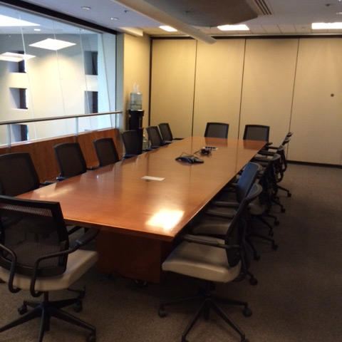 Boardroom cleaned by MJ Company
